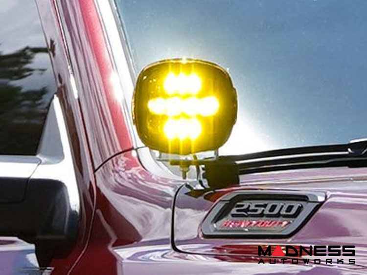 Dodge Ram 2500/ 3500 A-Pillar LED Light Mounts - RIGID